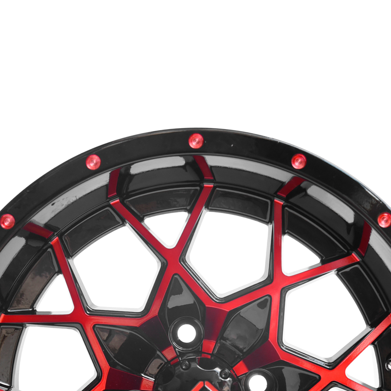Aluminium Alloy Golf Karet Roda Gloss Hitam 101.6 PCD 4x4 Bolt Pola