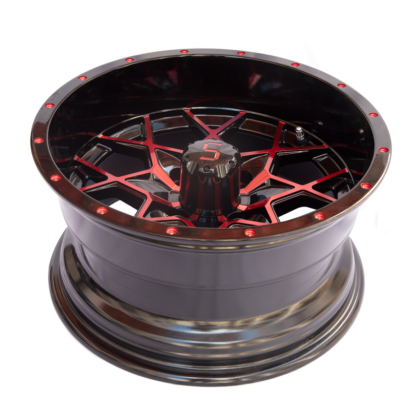 Aluminium Alloy Golf Karet Roda Gloss Hitam 101.6 PCD 4x4 Bolt Pola