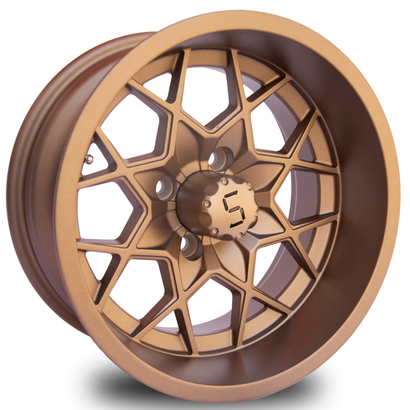 12 / 14 Inci Perunggu Golf Keranjang Aluminium Roda 4X4 Bolt Pola -25 ET 101.6 PCD