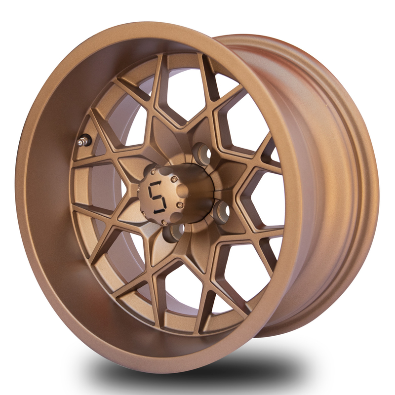 12 / 14 Inci Perunggu Golf Keranjang Aluminium Roda 4X4 Bolt Pola -25 ET 101.6 PCD