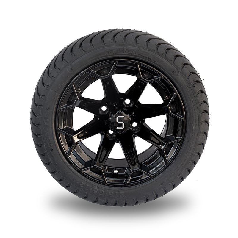 ShuRan Gloss Hitam 12 Inch Golf Karet Roda Dan Ban 215/35-12 Ban DOT Disetujui