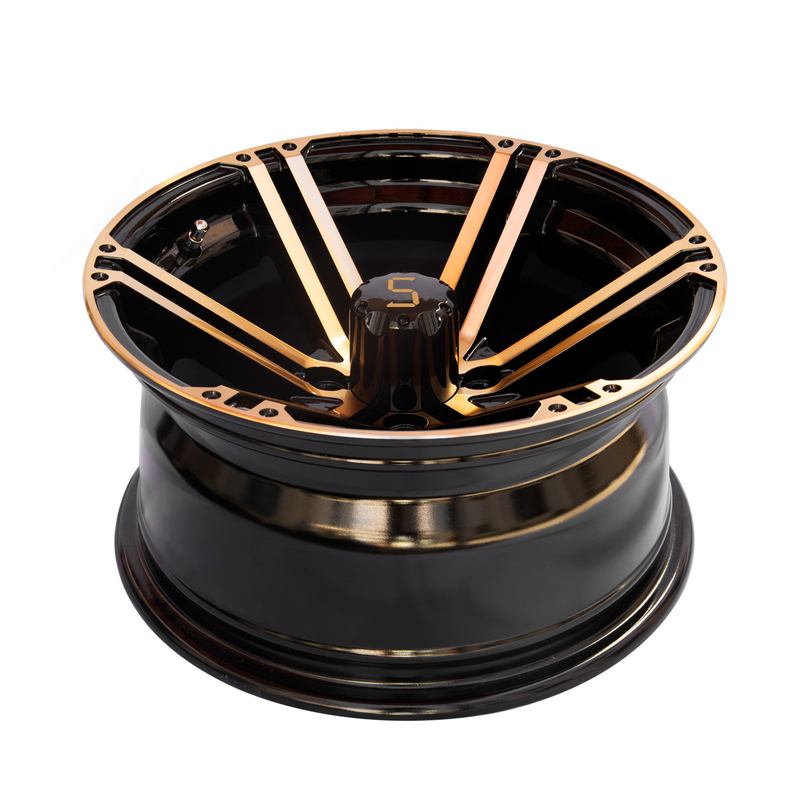 Velg Golf Cart 12x7 / 14x7 Emas / Hitam Gloss 4 / 101.6 PCD -25 ET
