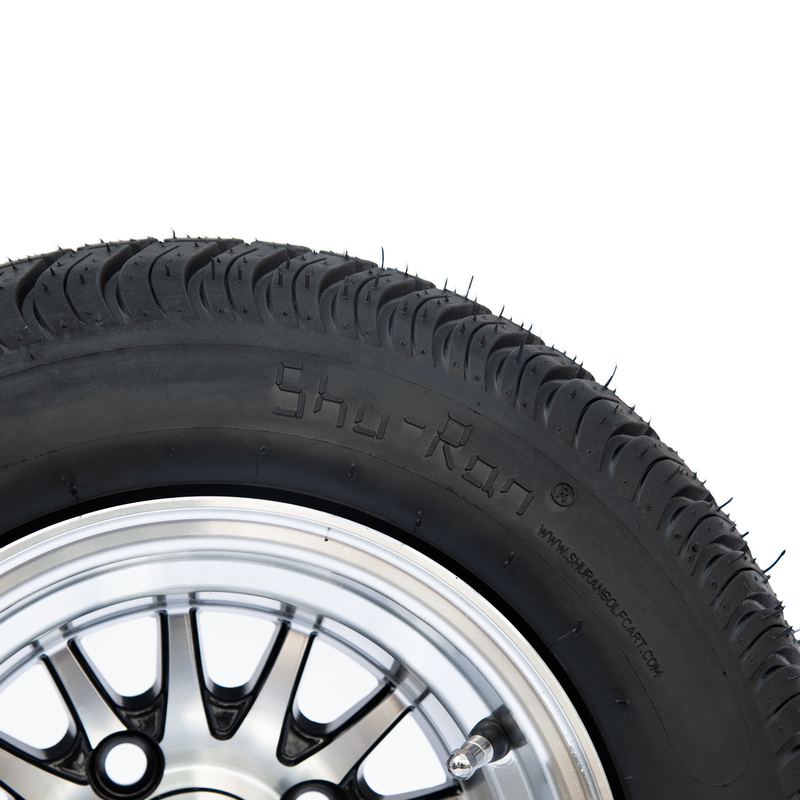 10' Golf Cart Rim Dan 205/50-10 DOT Street Ban Perhimpunan - Mesin / Glossy Hitam