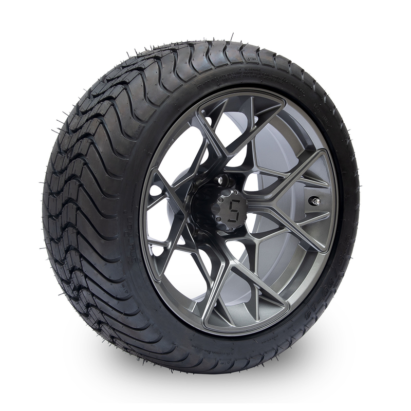 Velg Golf Cart Gunmetal 14 Inci dan Ban 225/30-14 101.6 PCD Pola Baut 4x4