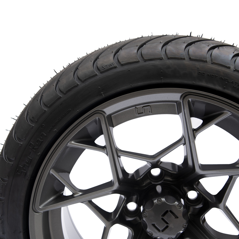 Velg Golf Cart Gunmetal 14 Inci dan Ban 225/30-14 101.6 PCD Pola Baut 4x4