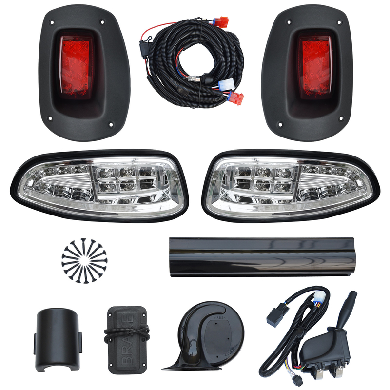 Kit Lampu LED Deluxe Golf Cart untuk Lampu Depan LED dan Lampu Belakang LED EZGO RXV