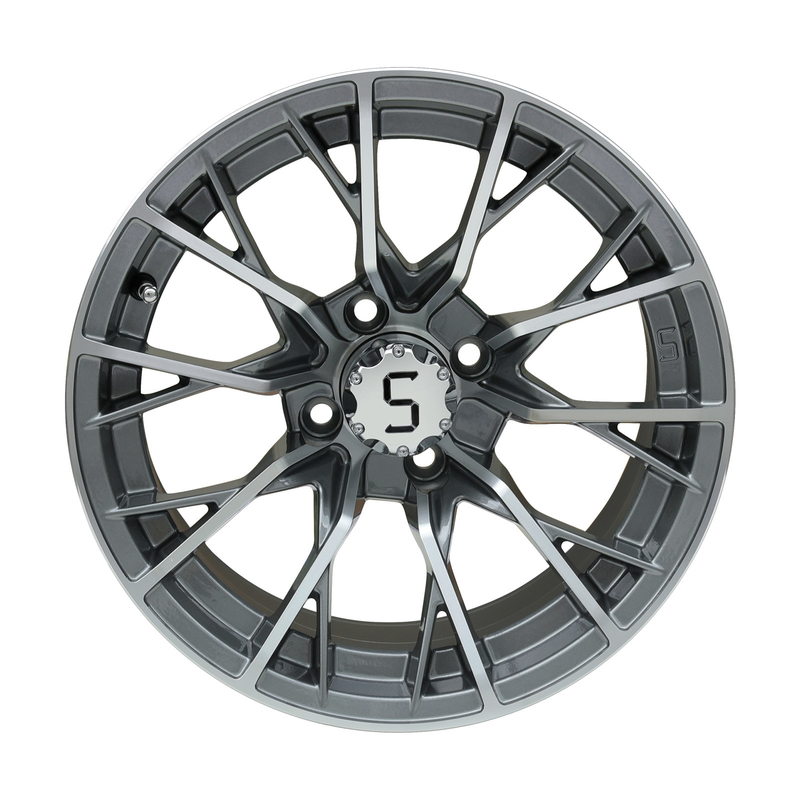 Baru Datang 14 Inch Golf Karet Roda Mesin / Gunmetal ET-25 Custom Support