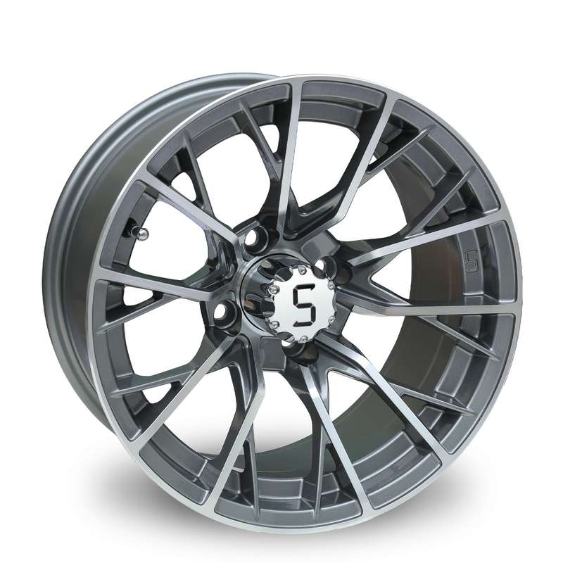 Baru Datang 14 Inch Golf Karet Roda Mesin / Gunmetal ET-25 Custom Support