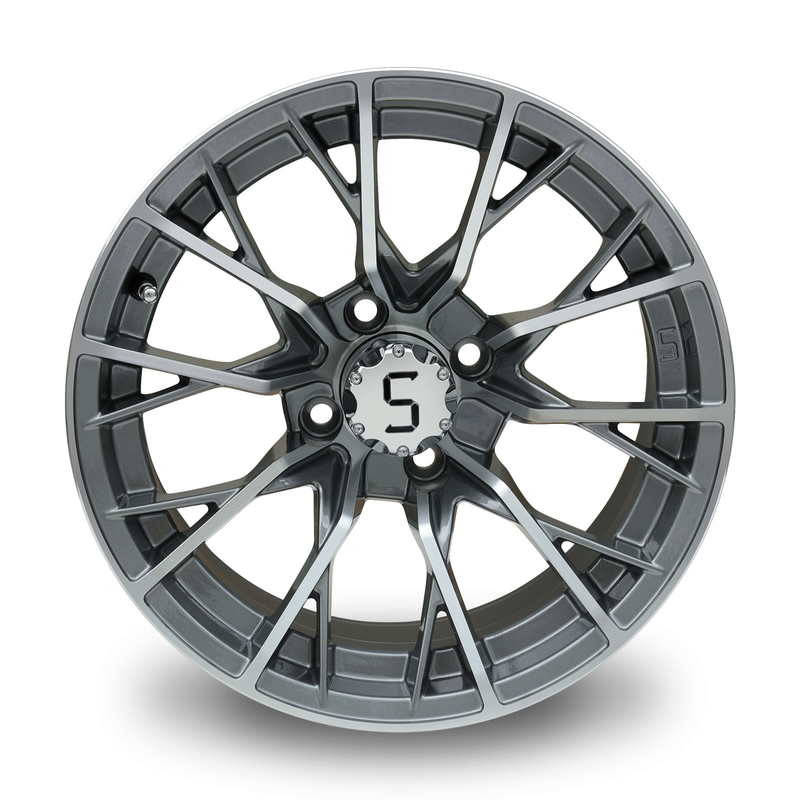 Baru Datang 14 Inch Golf Karet Roda Mesin / Gunmetal ET-25 Custom Support