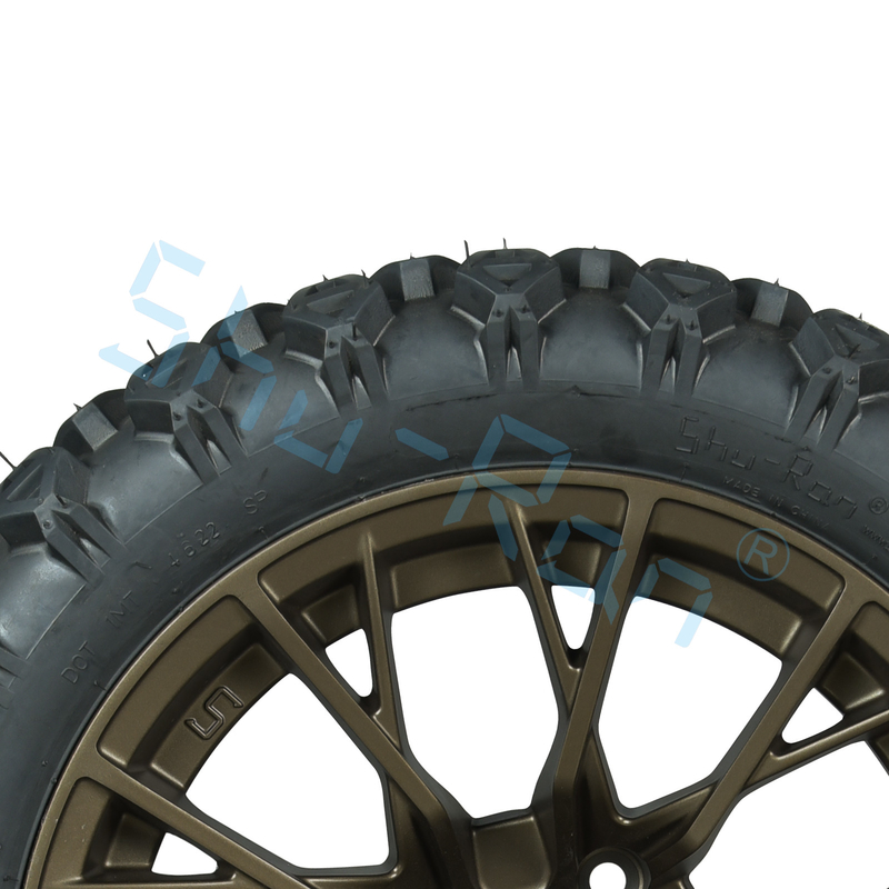 Disesuaikan 14 Inch Golf Cart roda Perunggu Dan ban off-road untuk kebutuhan pelanggan