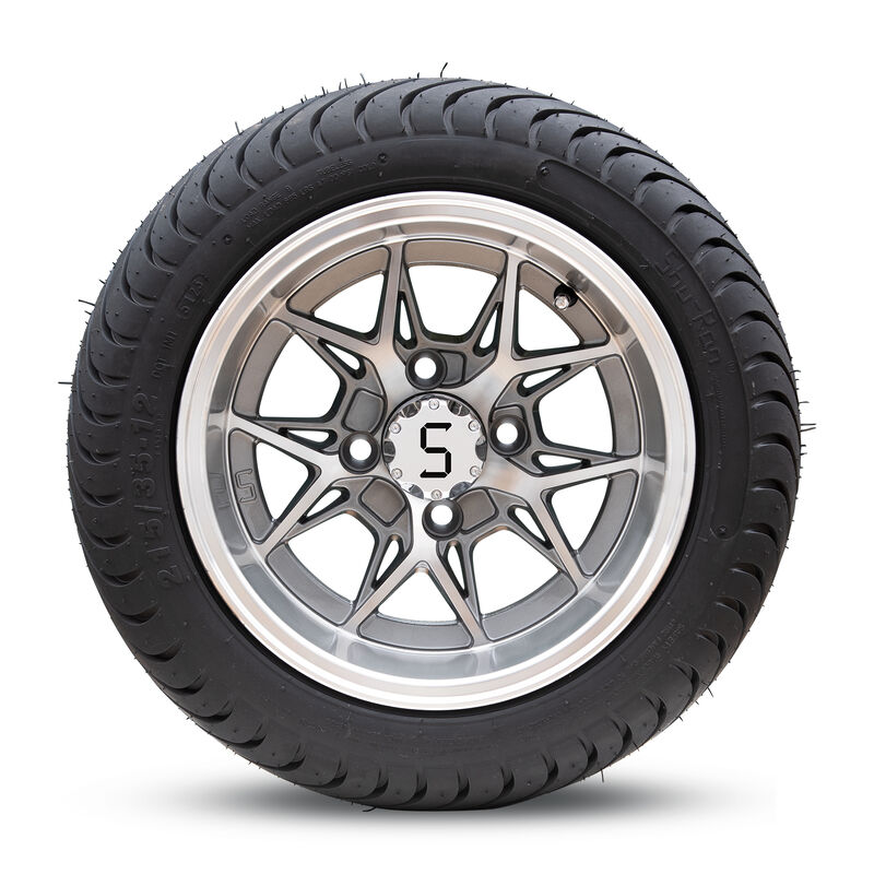 12 Inch Golf Cart Roda Dan Ban Dengan S Center Caps Dan Chrome Lug Nuts Cocok Untuk Club Car Ezgo Yamaha Golf Carts