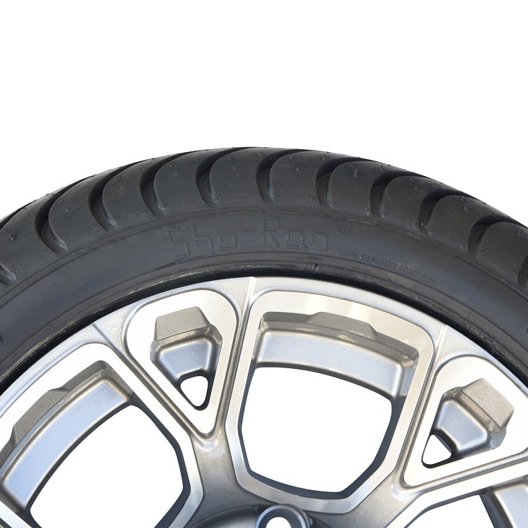 Roda Paduan Aluminium Golf Cart 12'' dan Rakitan Ban Jalan DOT 215/35-12 - Machined/Gunmetal
