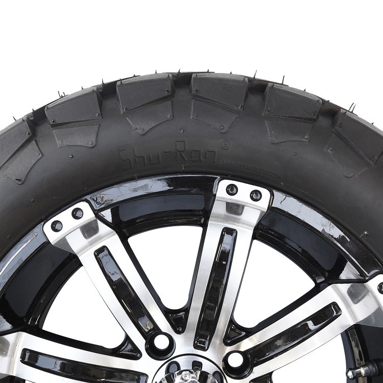 Keranjang Golf 14 '' Roda Aluminium dan 22x10-14 Semua Terrain DOT Ban Combo - Mesin / Glossy Hitam