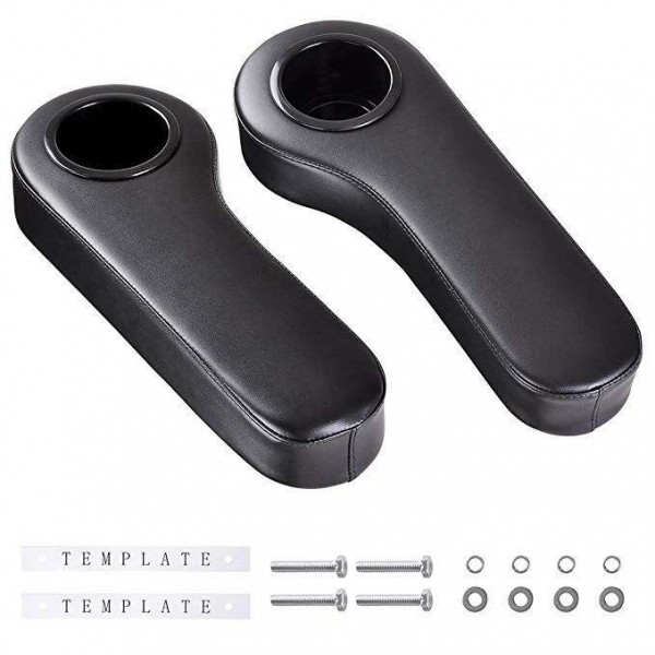 Armrest untuk Golf Cart Set kursi belakang, Armrest dengan cup holder Tidak diperlukan pengeboran