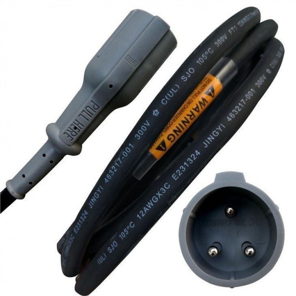 Pengisi Karet Golf 3 Pin Konektor Colokan Dan Kabel Daya