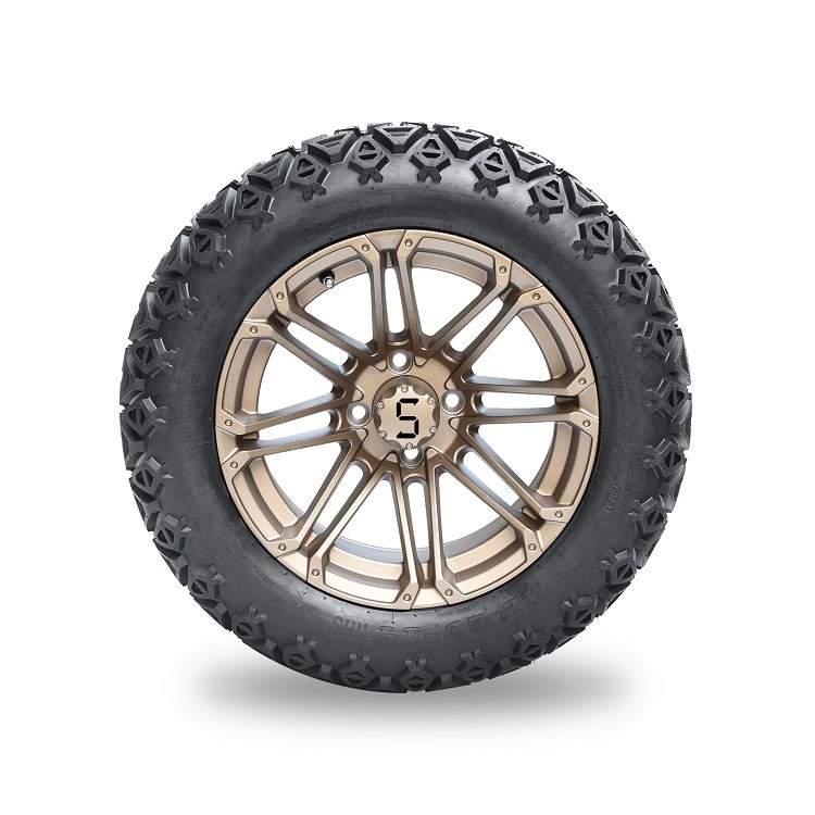 14' 'Rim Perunggu Dan 22x10-14 Ban Kombinasi Untuk Golf Kereta / ATV, 4 Lapisan Tubeless