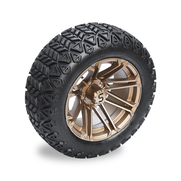 14' 'Rim Perunggu Dan 22x10-14 Ban Kombinasi Untuk Golf Kereta / ATV, 4 Lapisan Tubeless