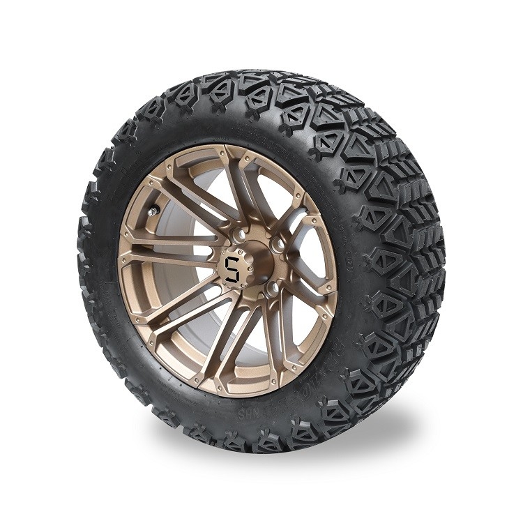 14' 'Rim Perunggu Dan 22x10-14 Ban Kombinasi Untuk Golf Kereta / ATV, 4 Lapisan Tubeless