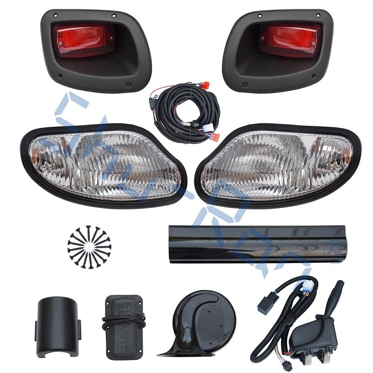 Kit Lampu Halogen Deluxe Golf Cart Cocok untuk EZGO Freedom TXT 2014-up dengan Kit Sinyal Belok