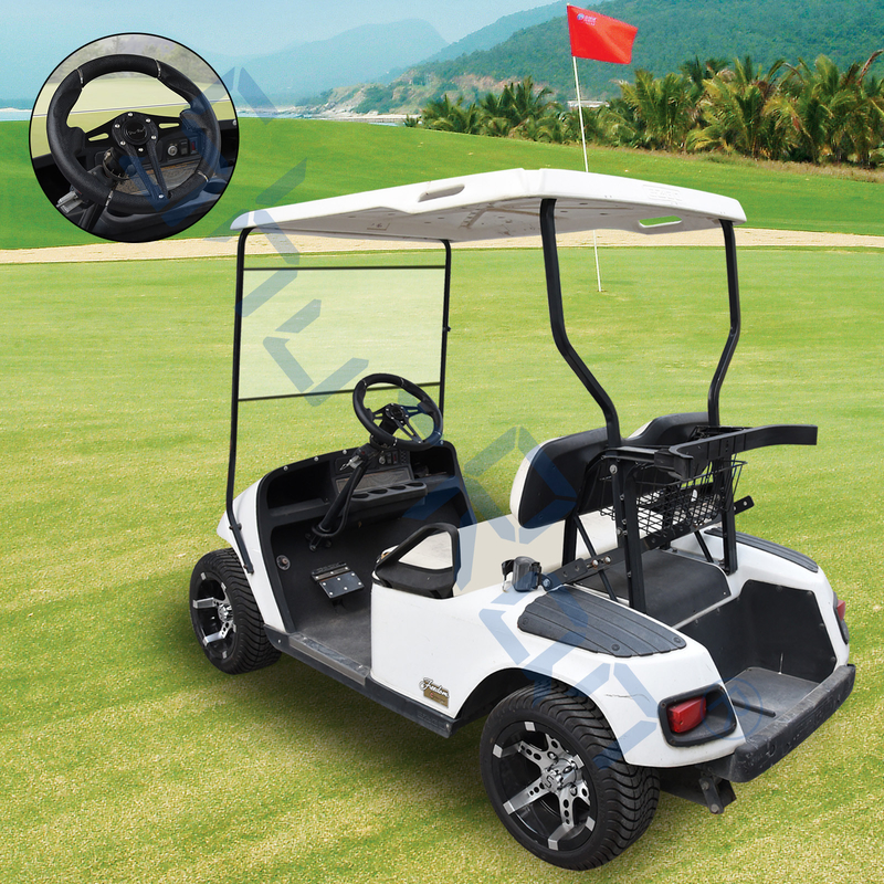 Roda Kemudi Golf Cart Challenger Black Grip/Black Spokes Untuk Club Car, EZGO, Dan Yamaha