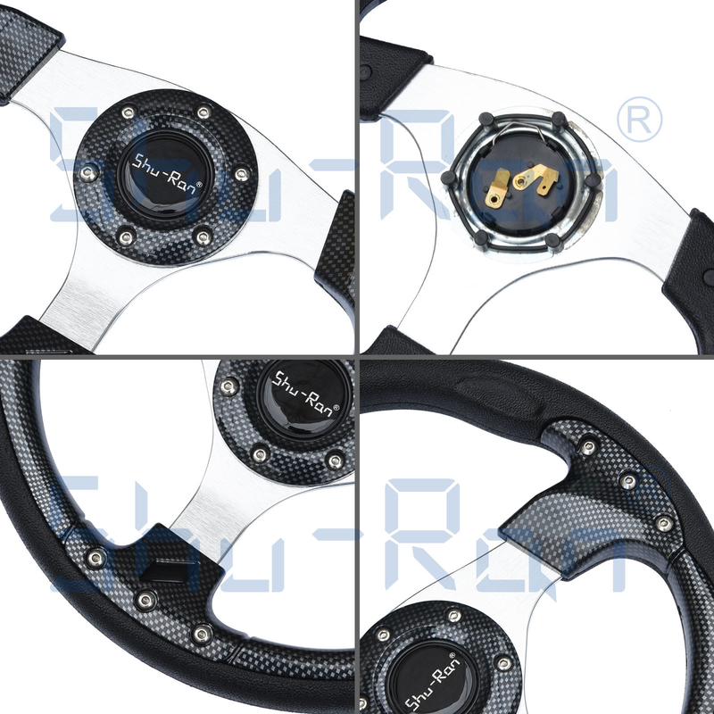 Golf Cart Racing Carbon Fiber Steering Wheel Untuk Club Car, EZGO, Dan Yamaha