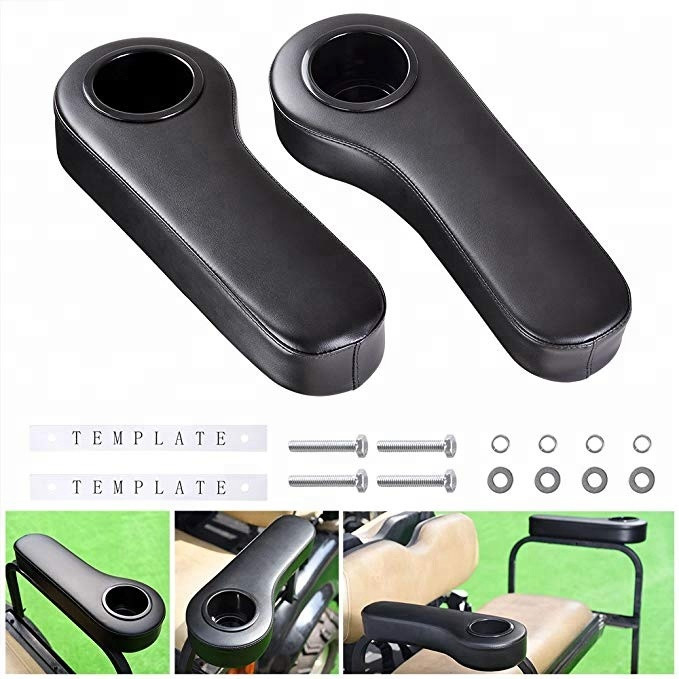 Armrest untuk Golf Cart Set kursi belakang, Armrest dengan cup holder Tidak diperlukan pengeboran