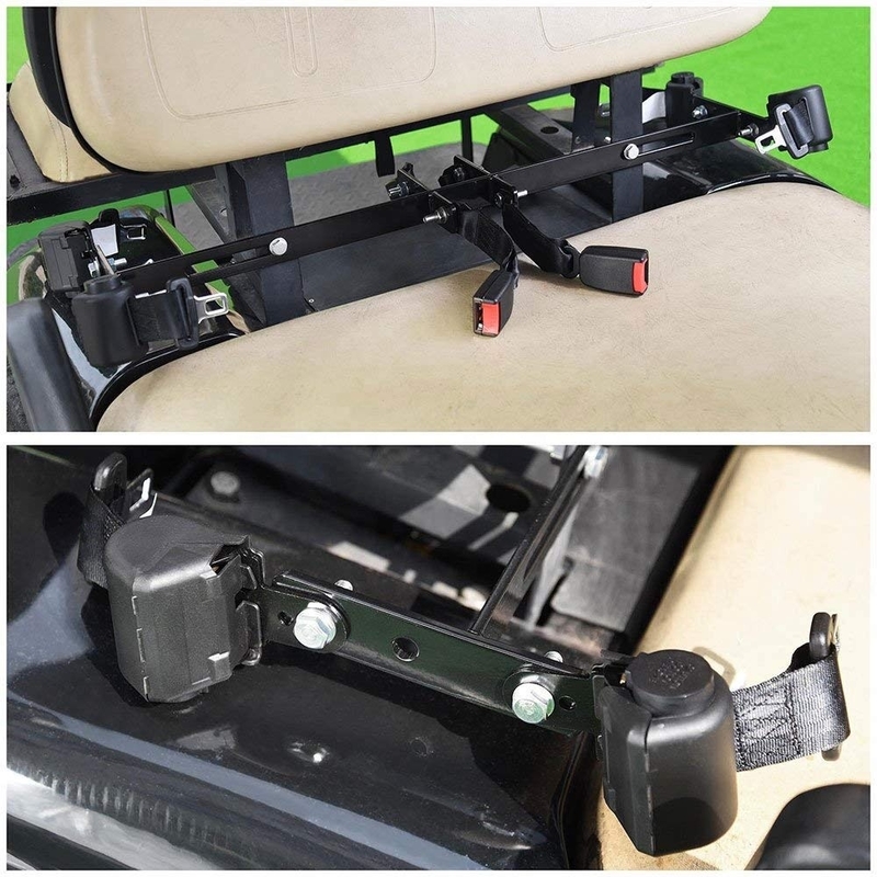 Universal Retraktable Golf Cart Seat Belts dan Bracket Kit untuk 4 Penumpang EZGO TXT Club Car Yamaha