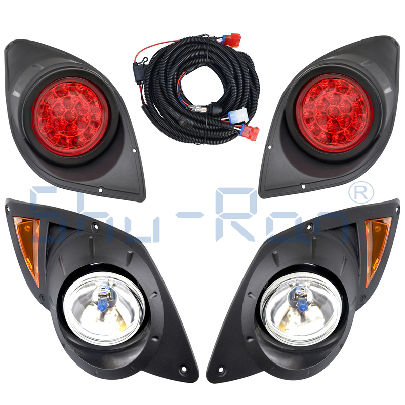 Kit Lampu Dasar Golf Cart untuk Yamaha Drive, Lampu Depan Halogen dan Lampu Belakang LED